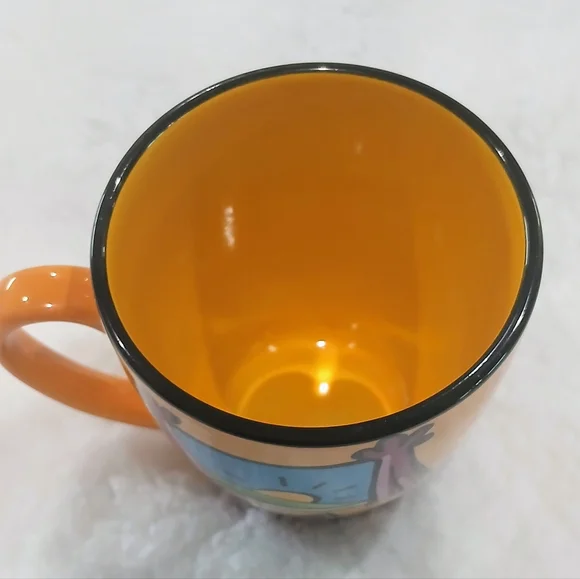 "House Kats" Collectible Coffee Mug. Whimsical design:cat,sunrise scene,fish,egg - Picture 7 of 9